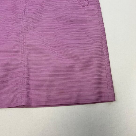 Ann Taylor Factory Women’s Textured A-Line Skirt Peony Sz 12 Pockets Above Knee - Picture 5 of 9